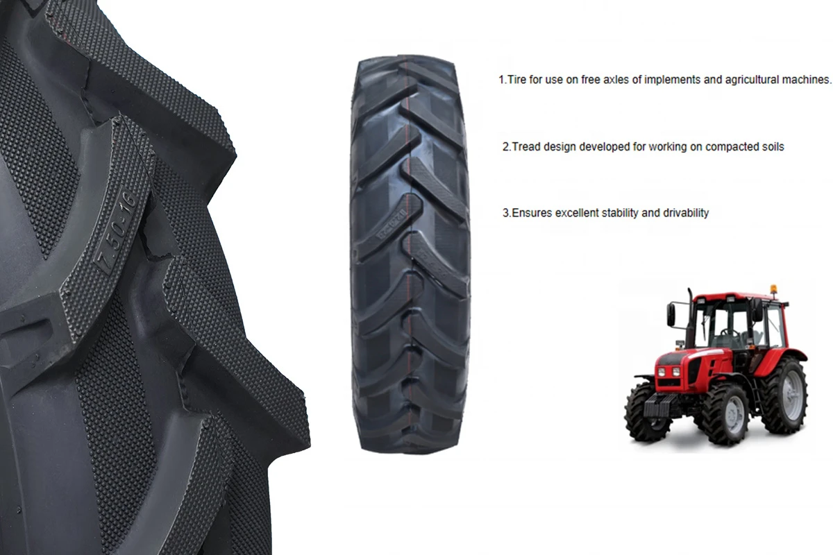 Detailed pattern R1 Tractor tires for dry land use